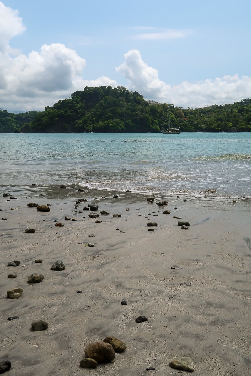 Scattered rocks on the beach of Manuel Antonio
